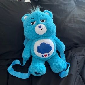 Grumpy carebare plush backpack